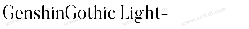 GenshinGothic Light字体转换